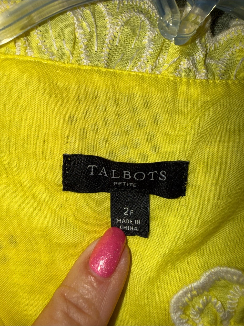 Talbots Sunny Yellow Lace Fit & Flare Dress - Picture 3 of 7